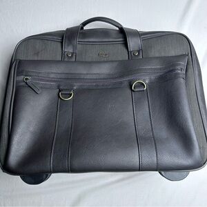 Solo New York Black Men's Travel Bag Rolling Pilot Bag
